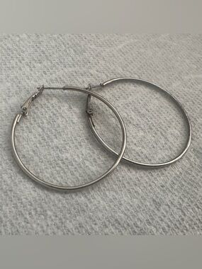Sterling Silver Hoop Earrings - Classic Silver Women's Jewelry